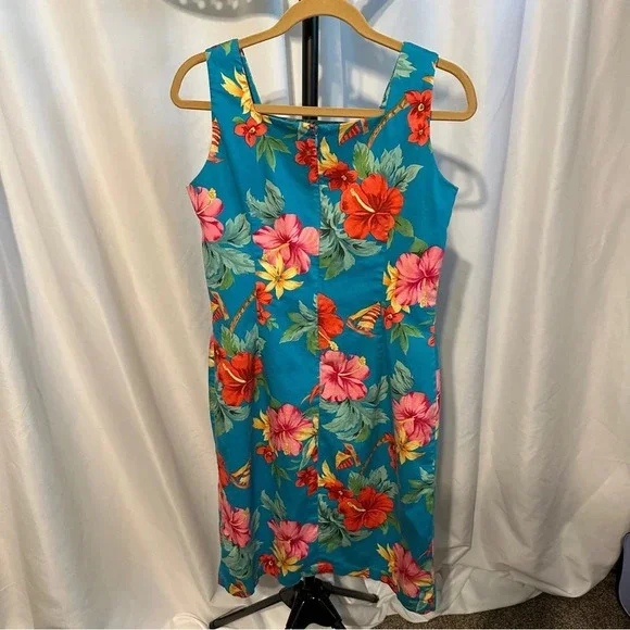 Caribbean Joe Women's Floral Sleeveless Dress Multicolor M Spring Summer Casual - Picture 8 of 10